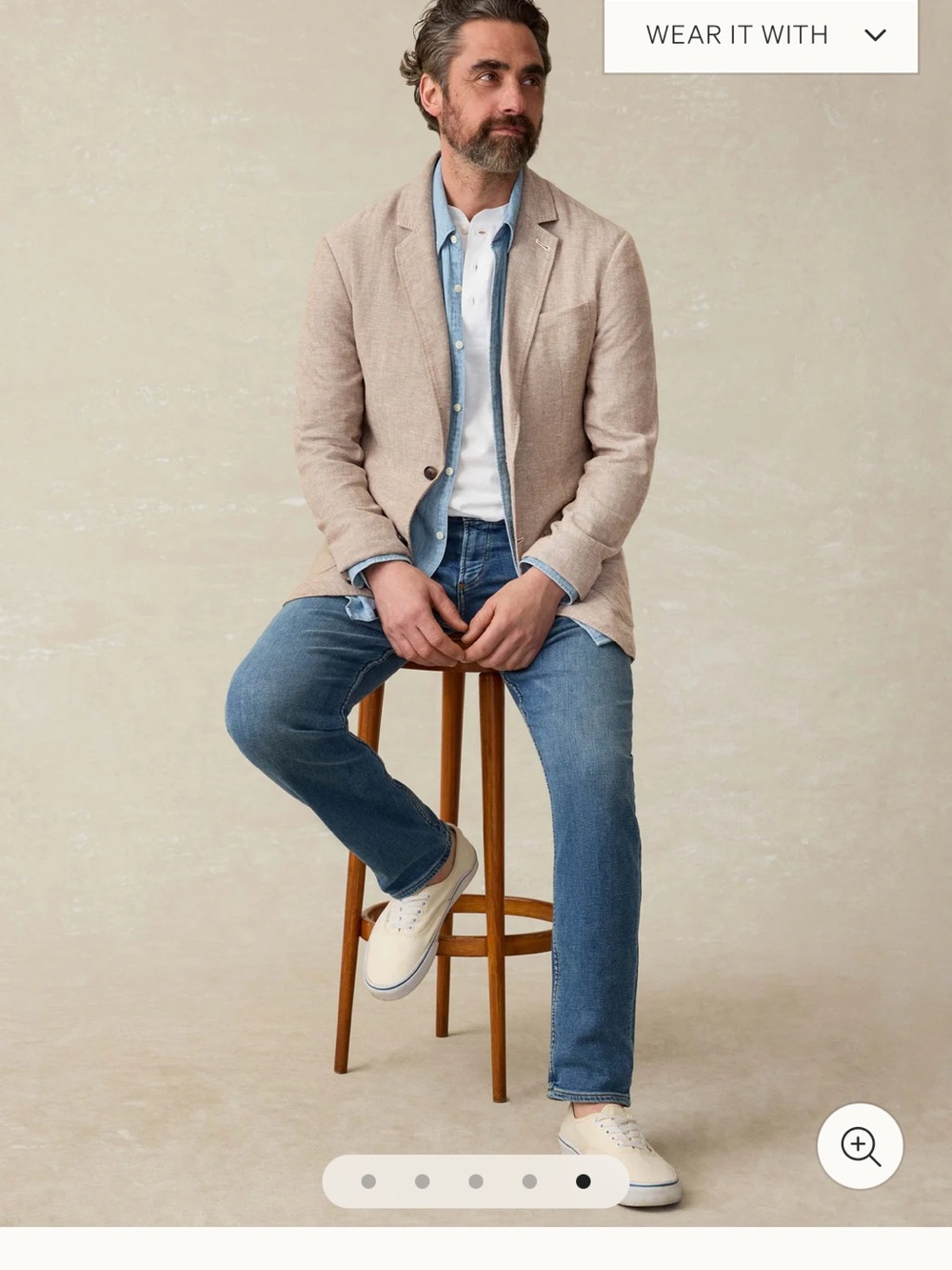 Faherty Beige Sport Coat Blazer